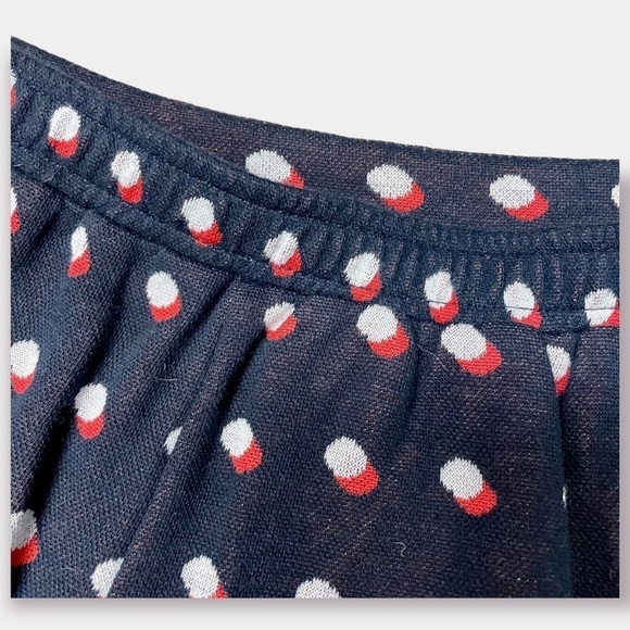 NWT BCBG Generation Polka Dot Skirt Navy Red White Size Medium - Picture 3 of 4